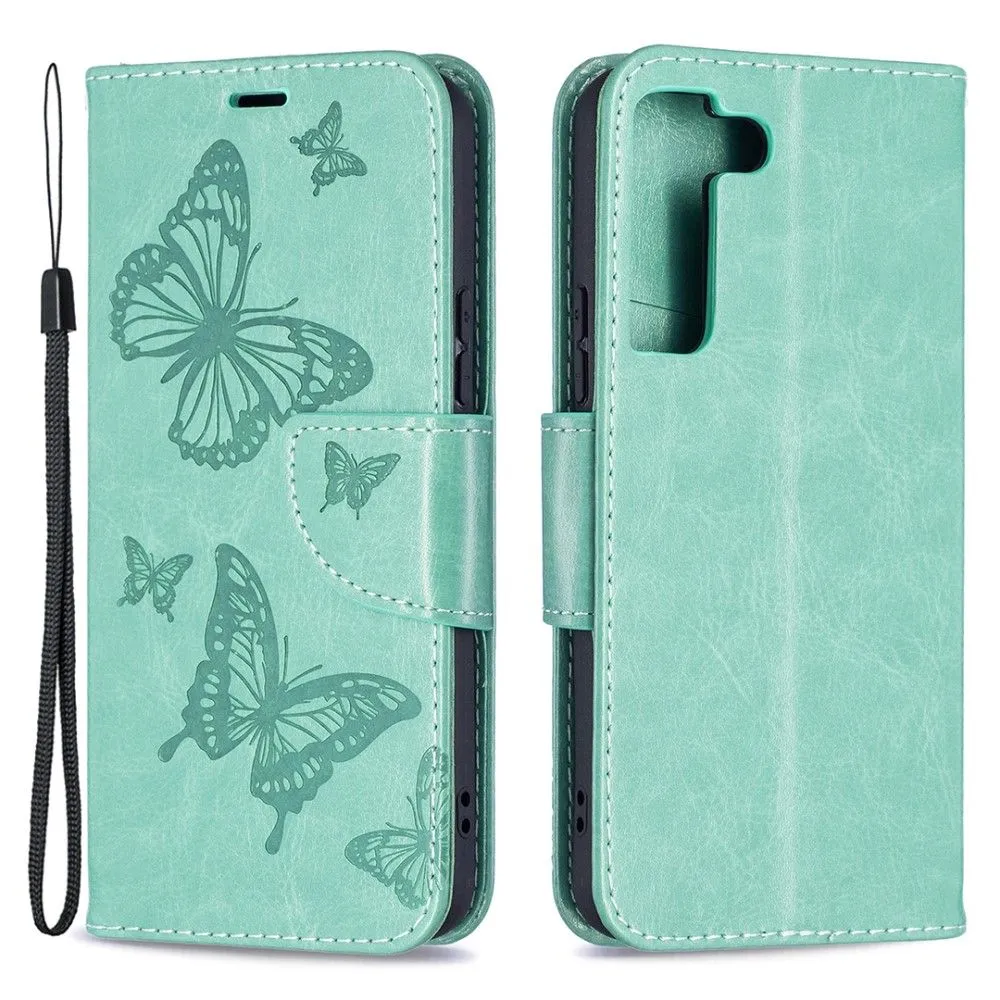 Butterfly Samsung Galaxy S22 Plus flip case - Green