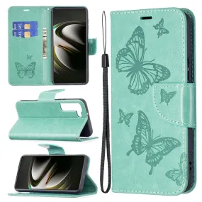 Butterfly Samsung Galaxy S22 Plus flip case - Green