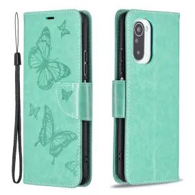 Butterfly Xiaomi Mi 11i / Poco F3 / K40 Pro Plus flip case - Green