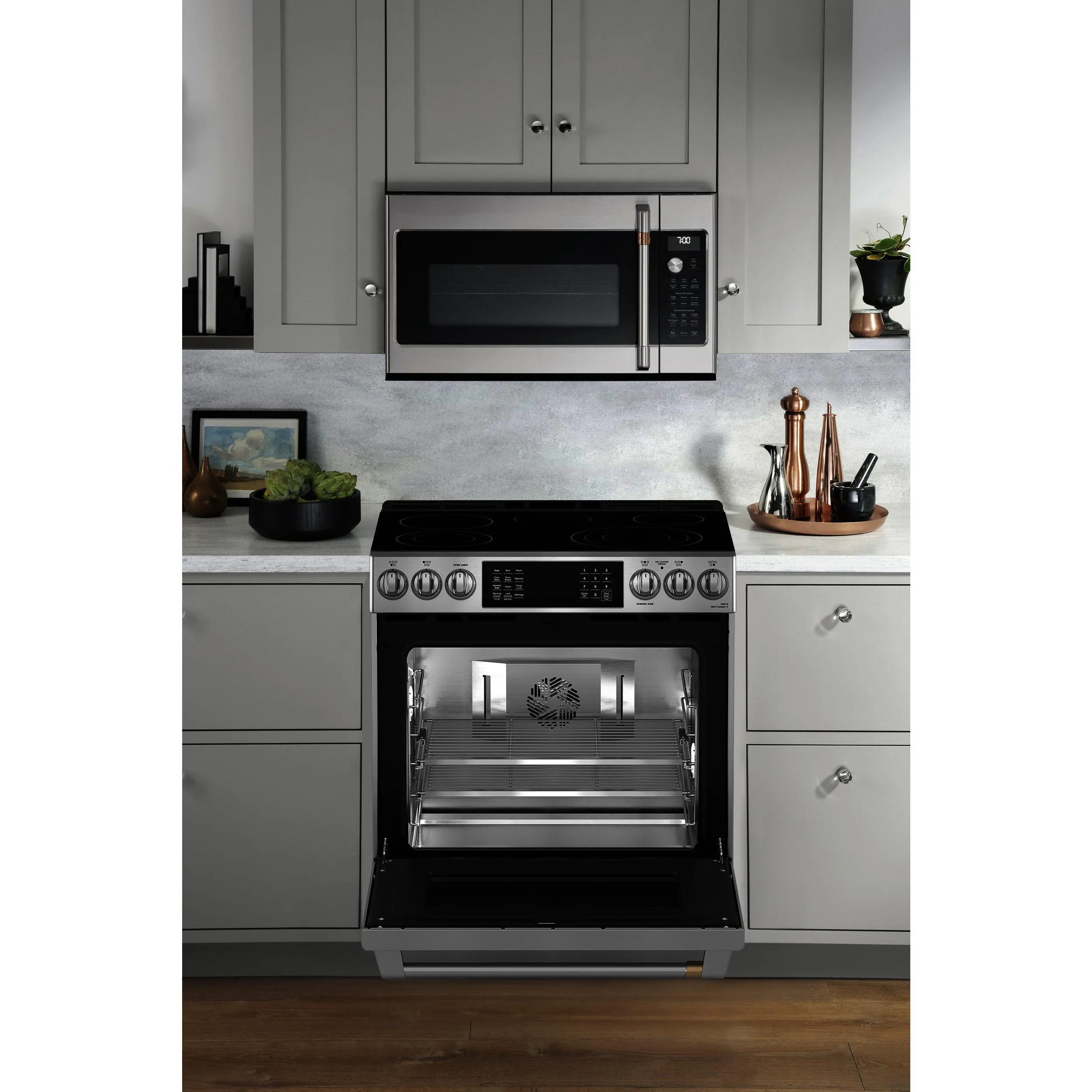 Café 30-inch Freestanding Electric Range with Wi-Fi CRS70XAWCS1