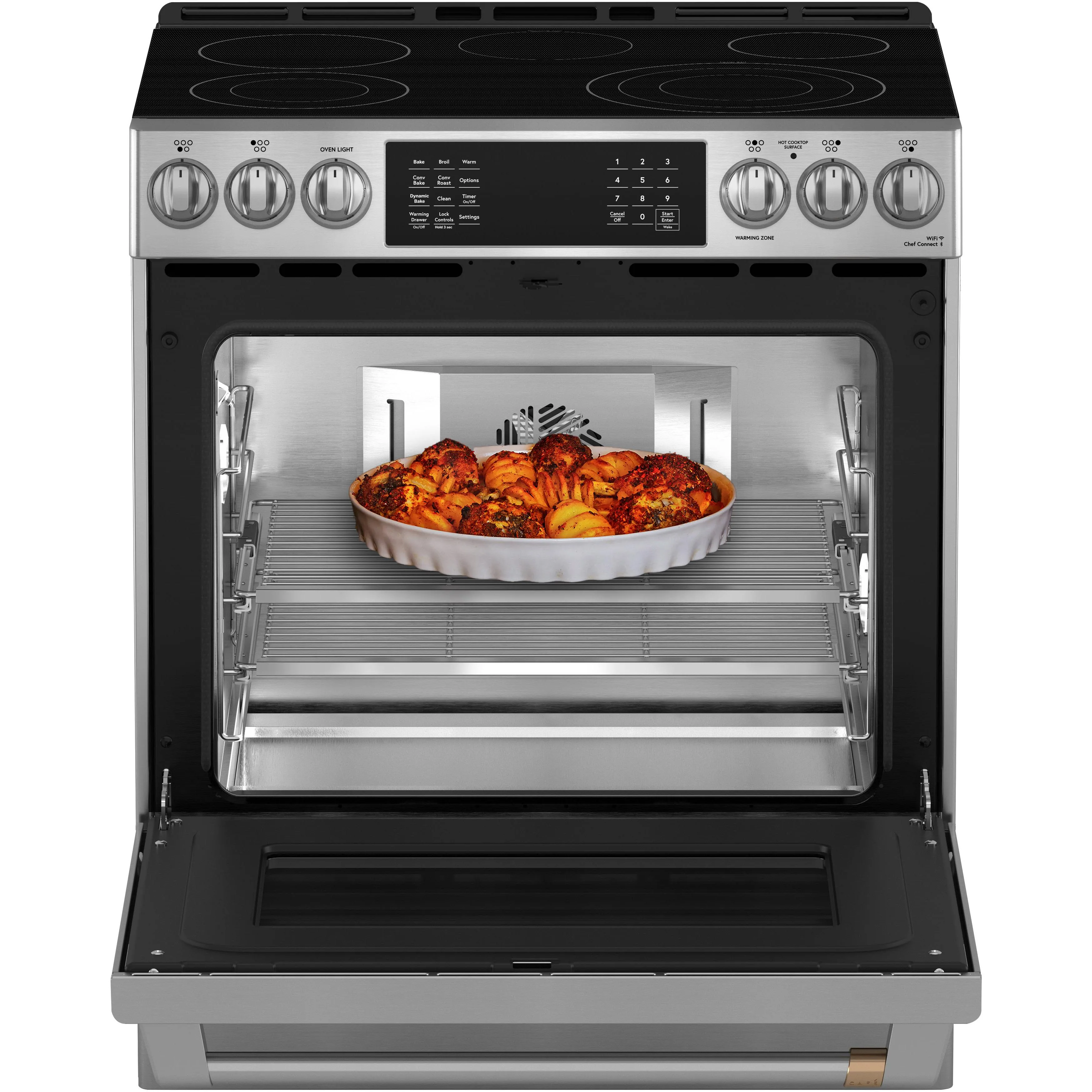 Café 30-inch Freestanding Electric Range with Wi-Fi CRS70XAWCS1