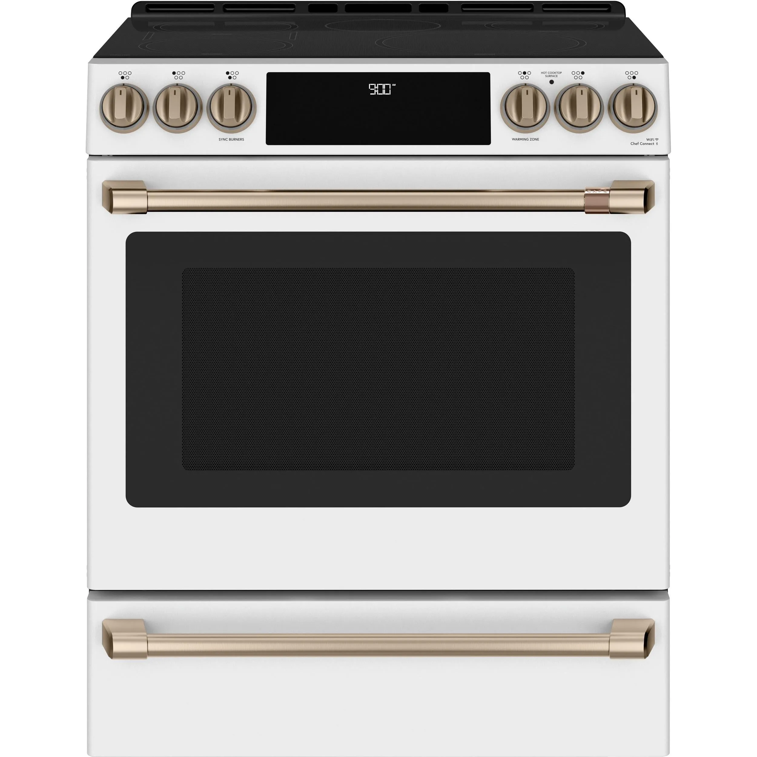 Café 30-inch Slide-in Induction Range with Warming Drawer CCHS900P4MW2