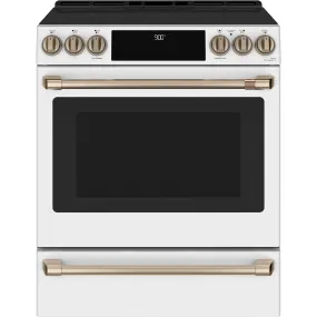 Café 30-inch Slide-in Induction Range with Warming Drawer CCHS900P4MW2