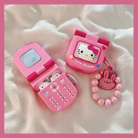 Cartoon Flip Mirror Kitty Airpod Case SK556