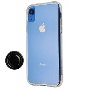 Case-Mate Tough Clear Case and Metal Ring Grip for Apple iPhone XR - Clear/Black