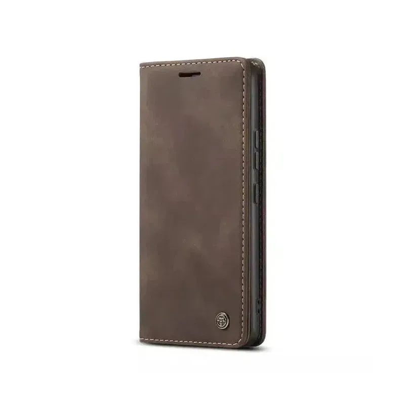 Caseme Magnetic Flip PU Leather Wallet Case for iPhone X / XS - Brown