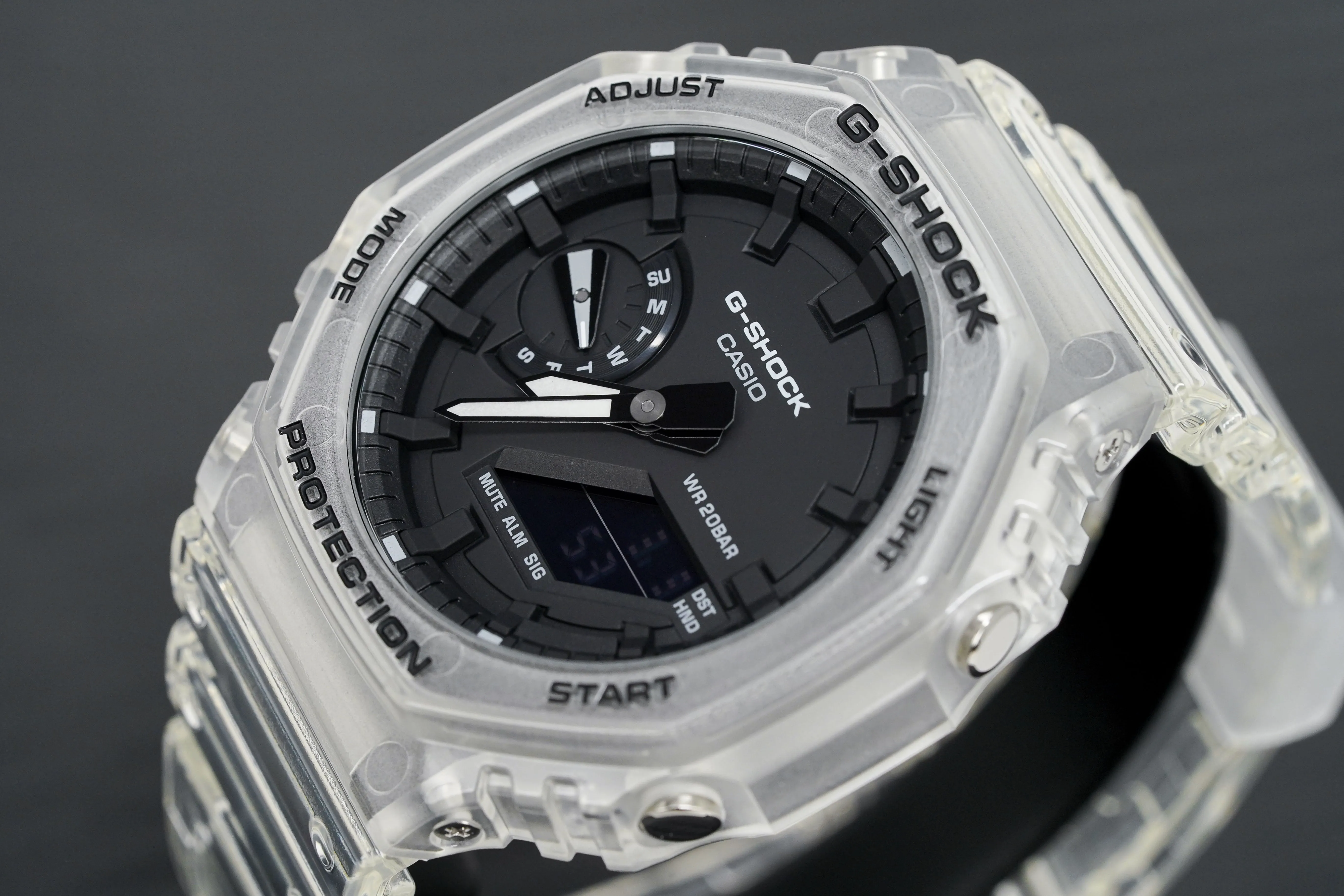 Casio G-Shock Watch Skeleton Series Clear White GA-2100SKE-7ADR