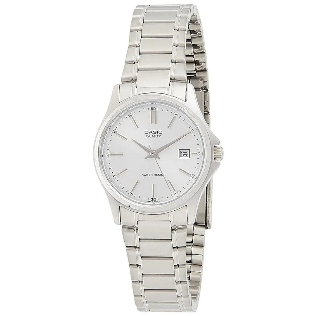 Casio Ladies Silver Analog Watch LTP-1183A-7ADF