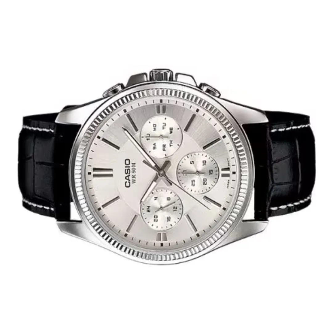 Casio Silver Analog Watch MTP-1375L-7AVDF