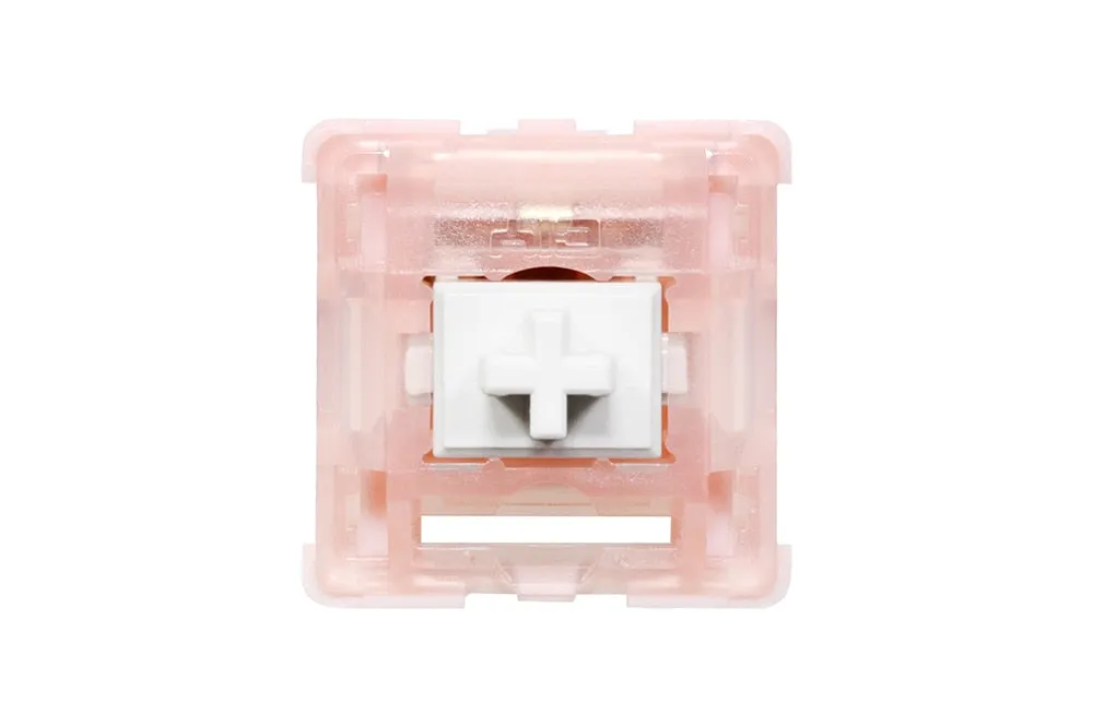 CIY Sakura Switch Linear Switch 37g for Gaming Mechanical Keyboard Pink Factory Lubed 50M PC POK Nylon Long Spring