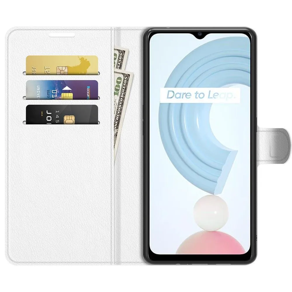 Classic Realme C21 flip case - White