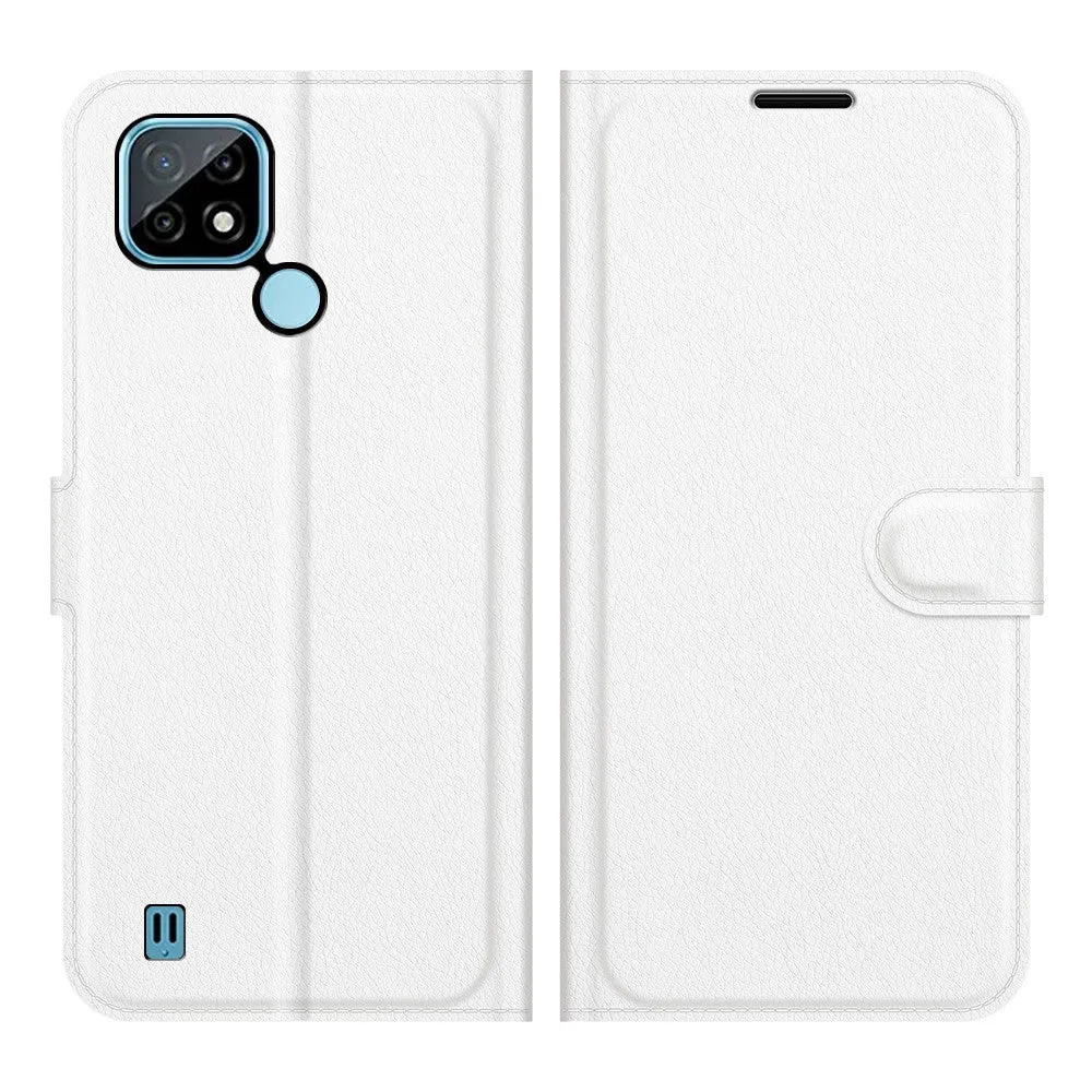 Classic Realme C21 flip case - White