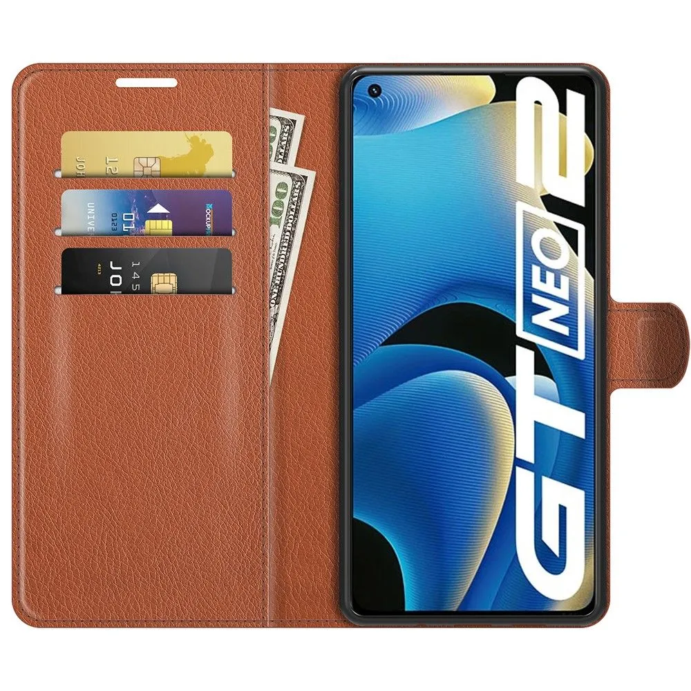 Classic Realme GT2 / GT Neo2 flip case - Brown