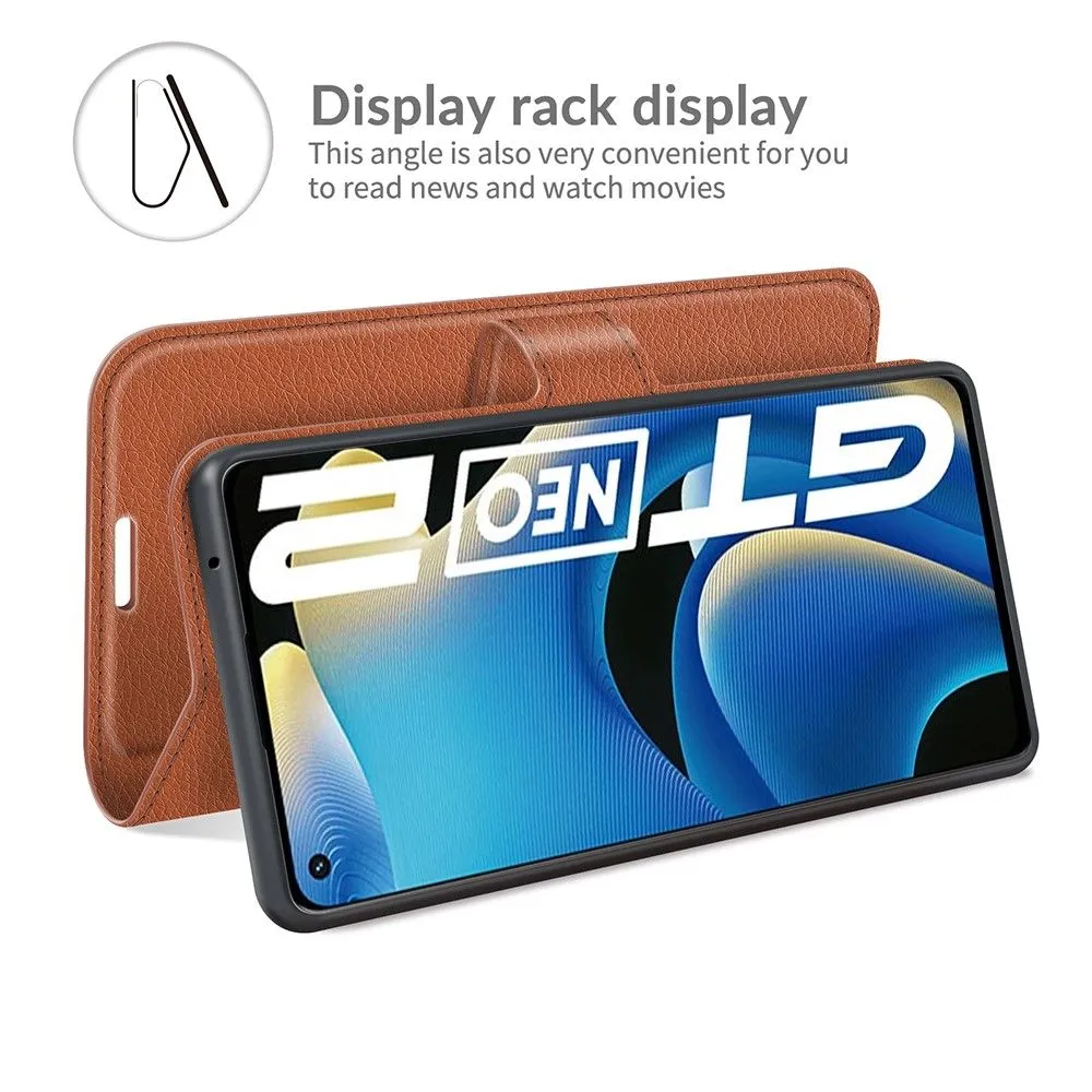 Classic Realme GT2 / GT Neo2 flip case - Brown