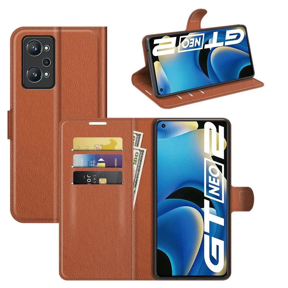 Classic Realme GT2 / GT Neo2 flip case - Brown