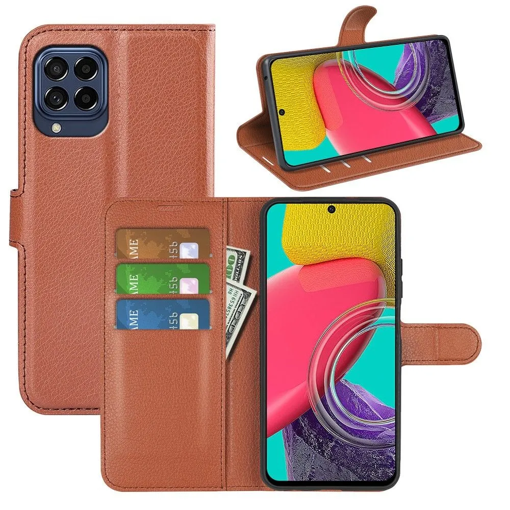 Classic Samsung Galaxy M53 5G flip case - Brown