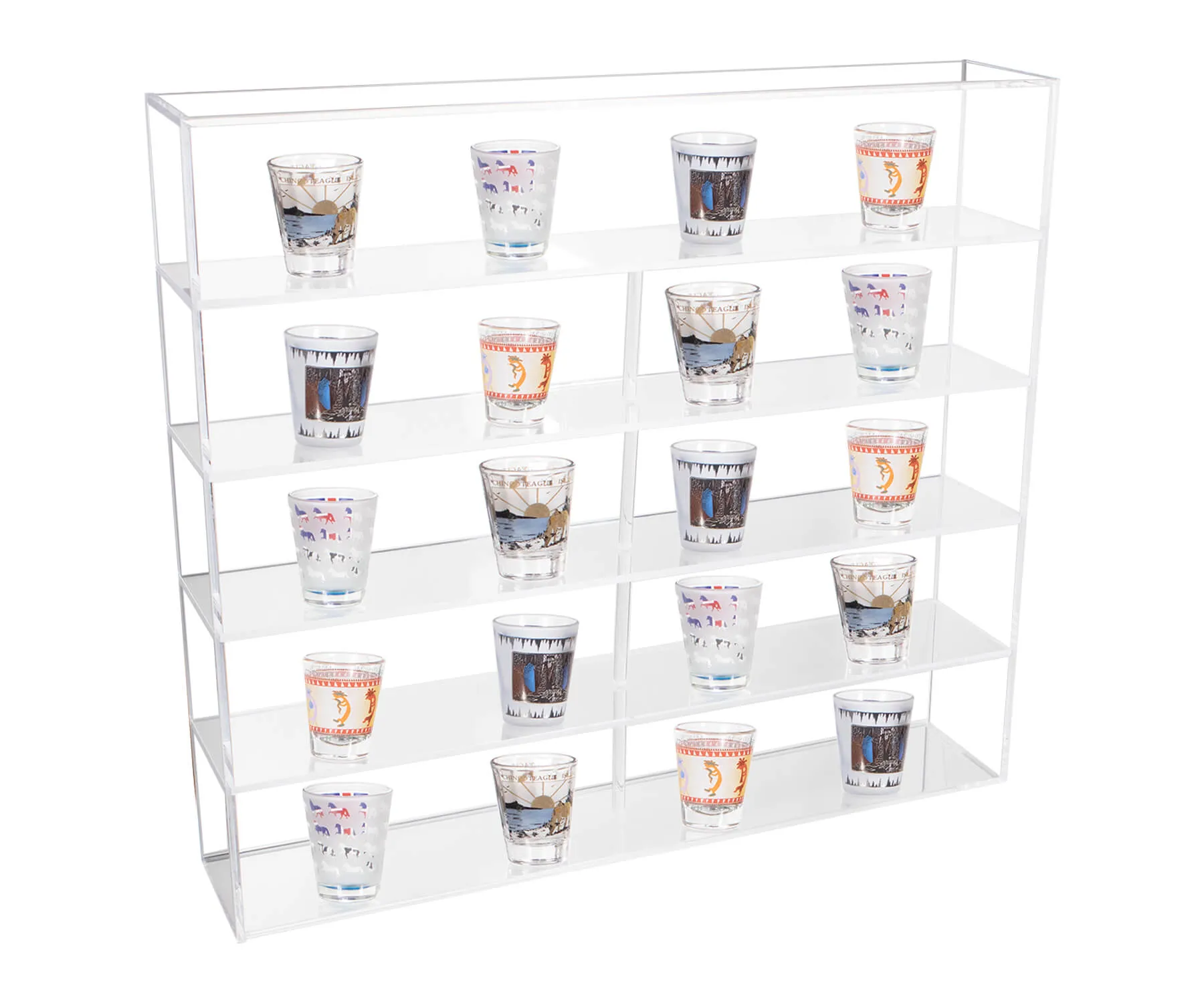 Clear Acrylic Versatile Display Case with Shelves