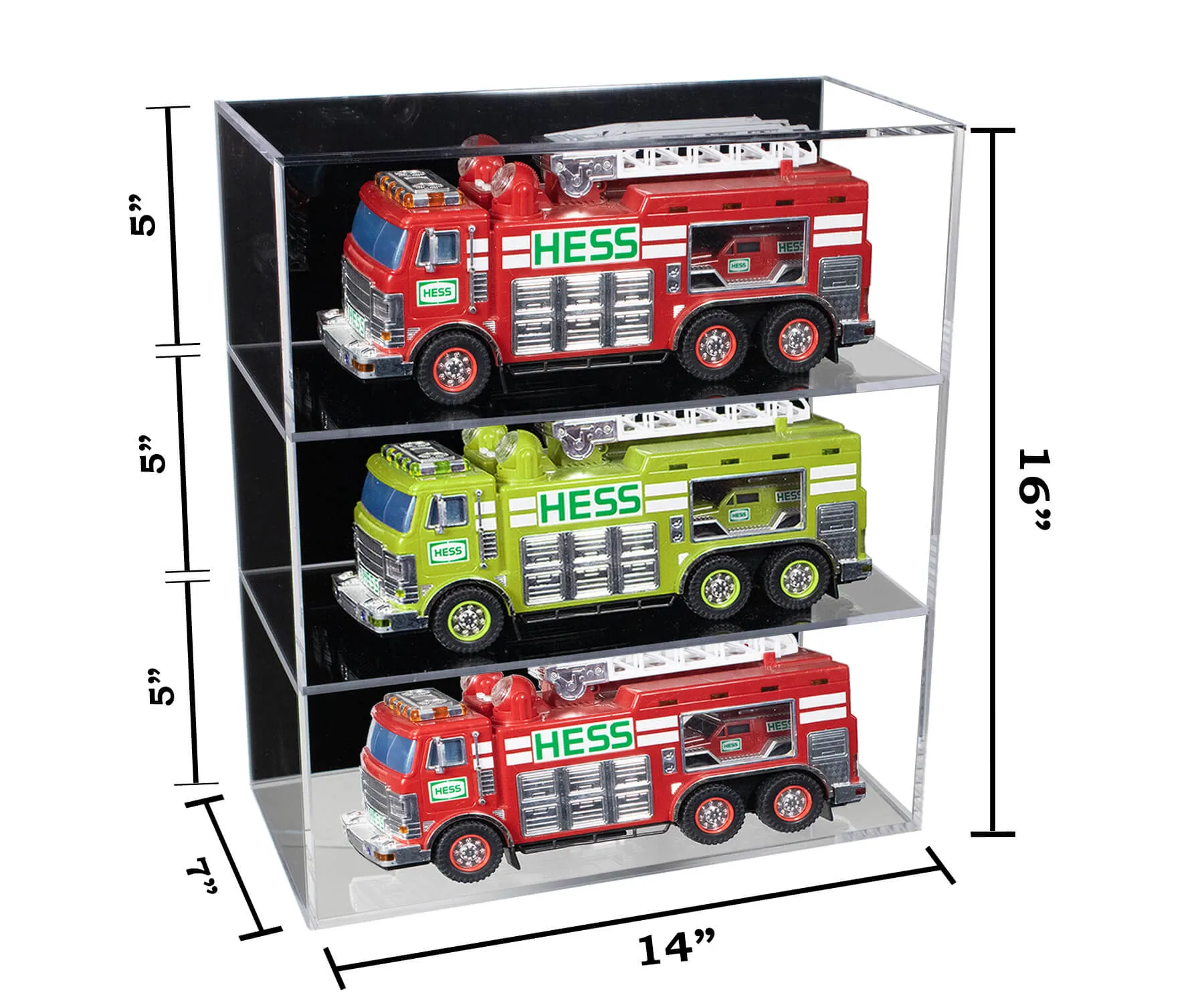 Clear Acrylic Versatile Display Case with Shelves