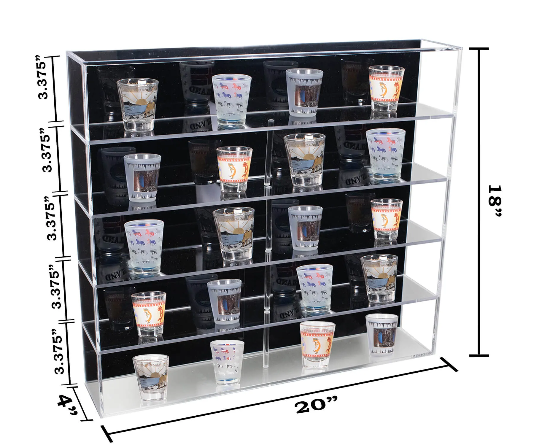 Clear Acrylic Versatile Display Case with Shelves