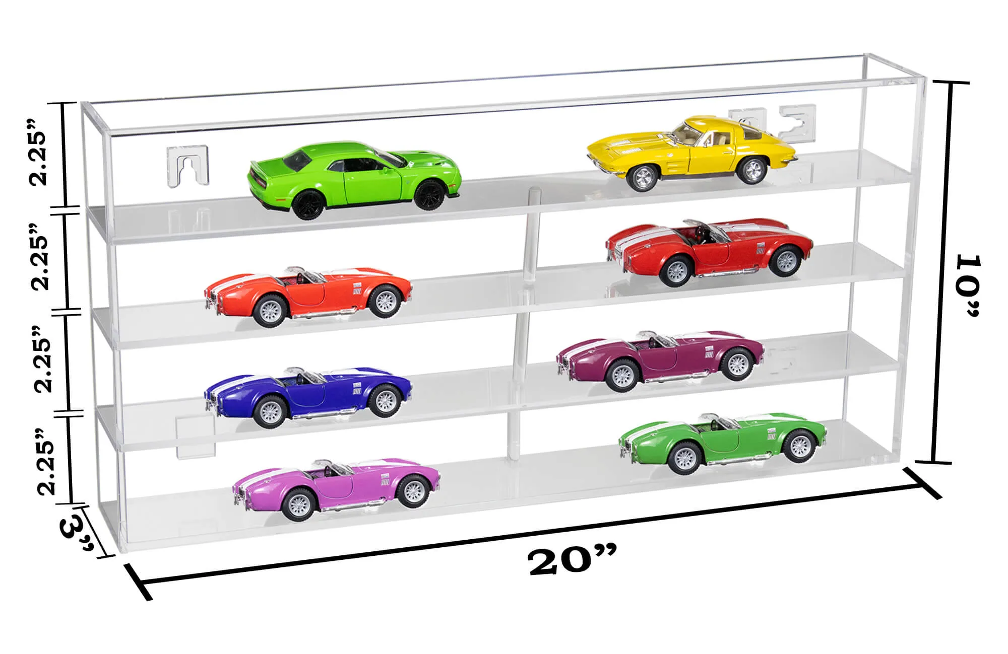 Clear Acrylic Versatile Display Case with Shelves