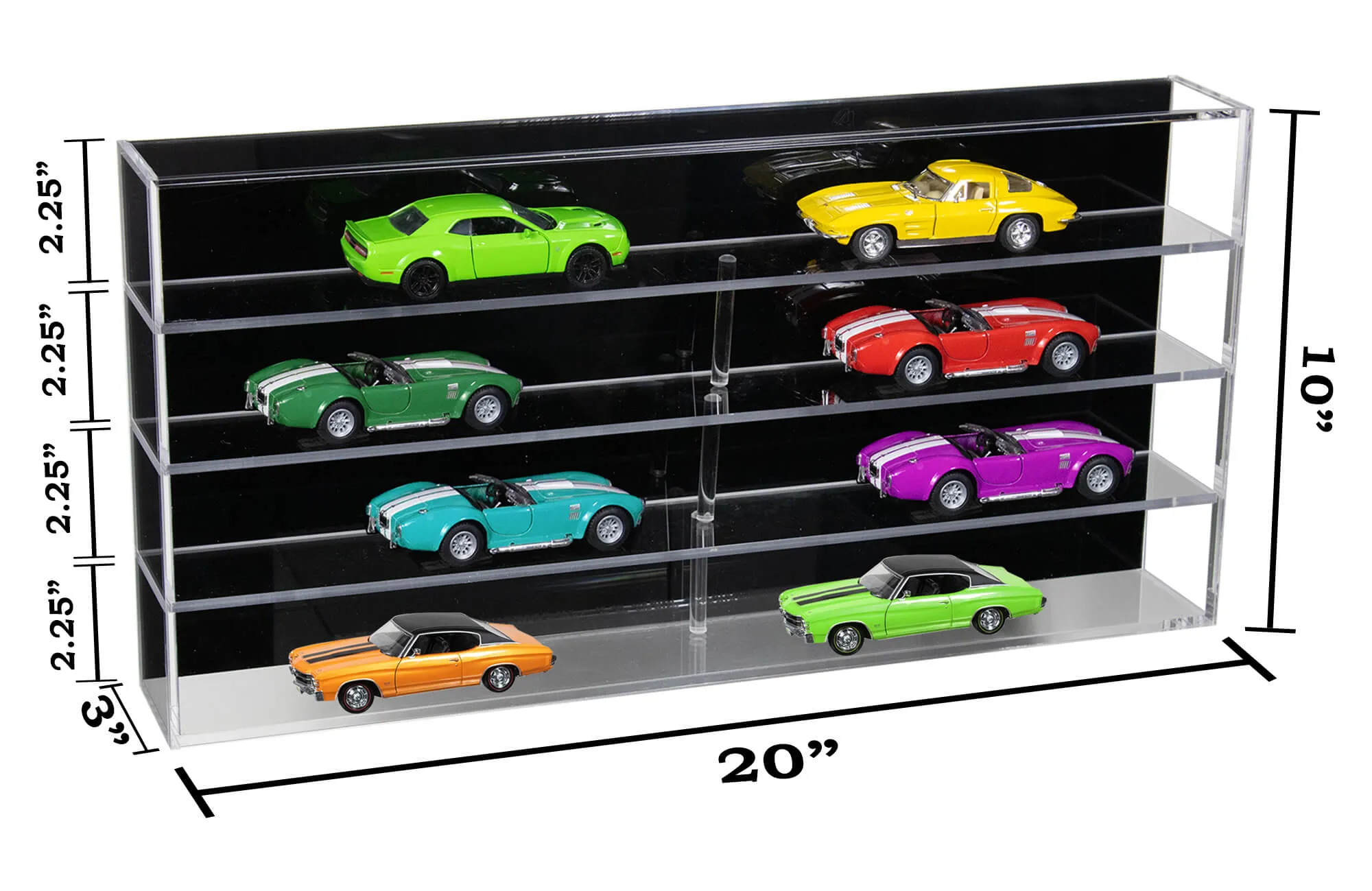 Clear Acrylic Versatile Display Case with Shelves