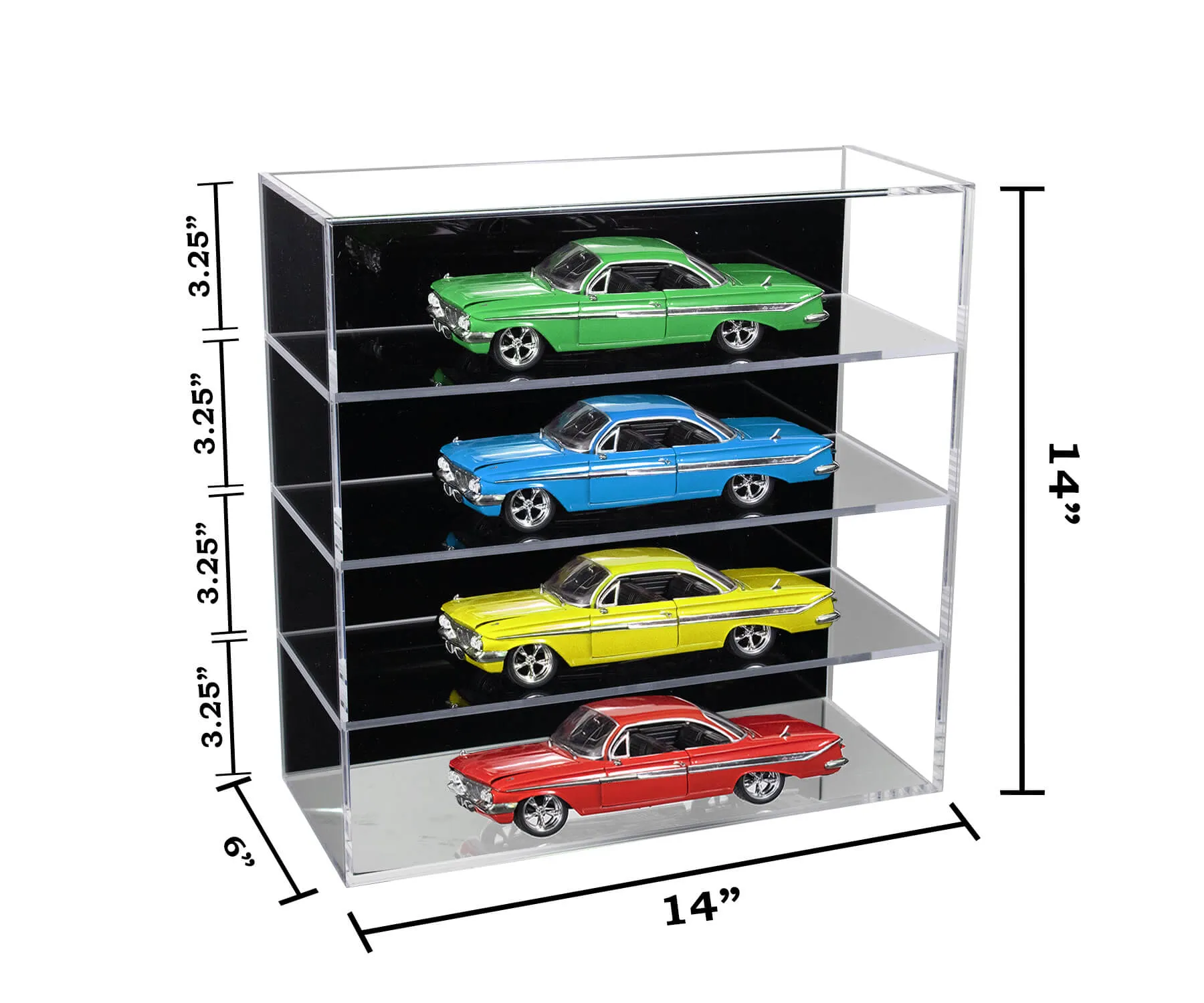 Clear Acrylic Versatile Display Case with Shelves