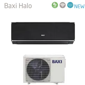 Climatizzatore Condizionatore Baxi Inverter serie HALO NERO 9000 Btu HSGNW25 R-32 Wi-Fi Integrato Classe A  /A 