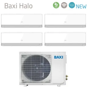 Climatizzatore Condizionatore Baxi Quadri Split Inverter Serie HALO BIANCO 12 12 12 12 con LSGT100-4M R-32 Wi-Fi Integrato 12000 12000 12000 12000