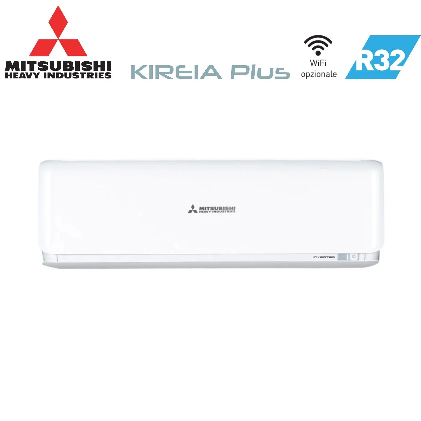 Climatizzatore Condizionatore Mitsubishi Heavy Industries Trial Split Inverter serie KIREIA PLUS White 7 12 18 con SCM60ZS-W R-32 Wi-Fi Optional 7000 12000 18000 Colore Bianco