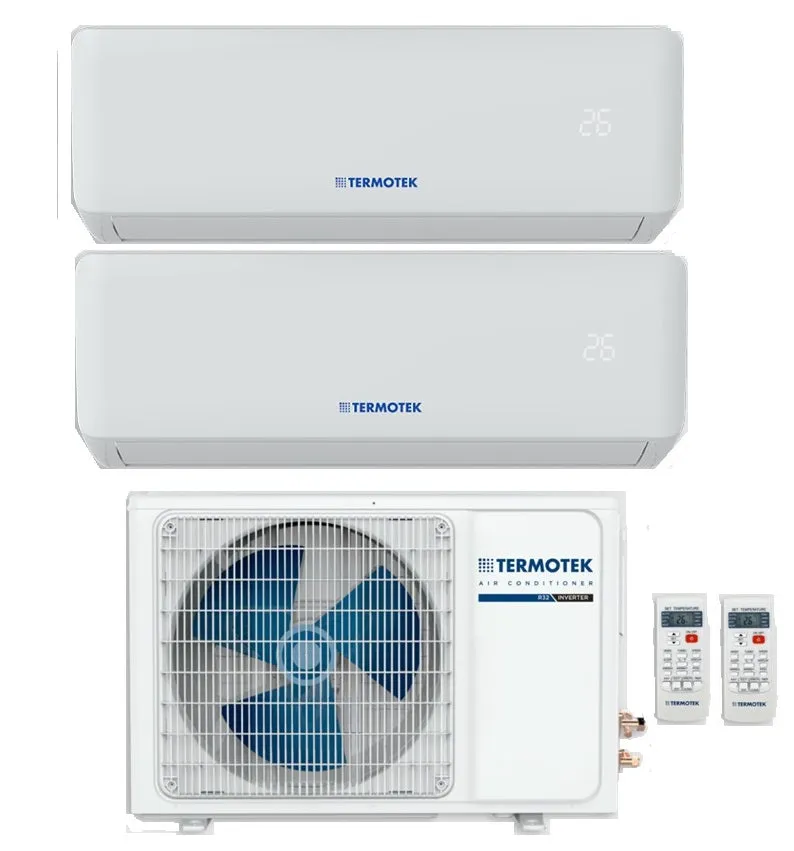 Climatizzatore Condizionatore Termotek Dual Split Inverter Airplus C 9000 12000 btu con 2C R-32 Wi-Fi Optional A    9 12