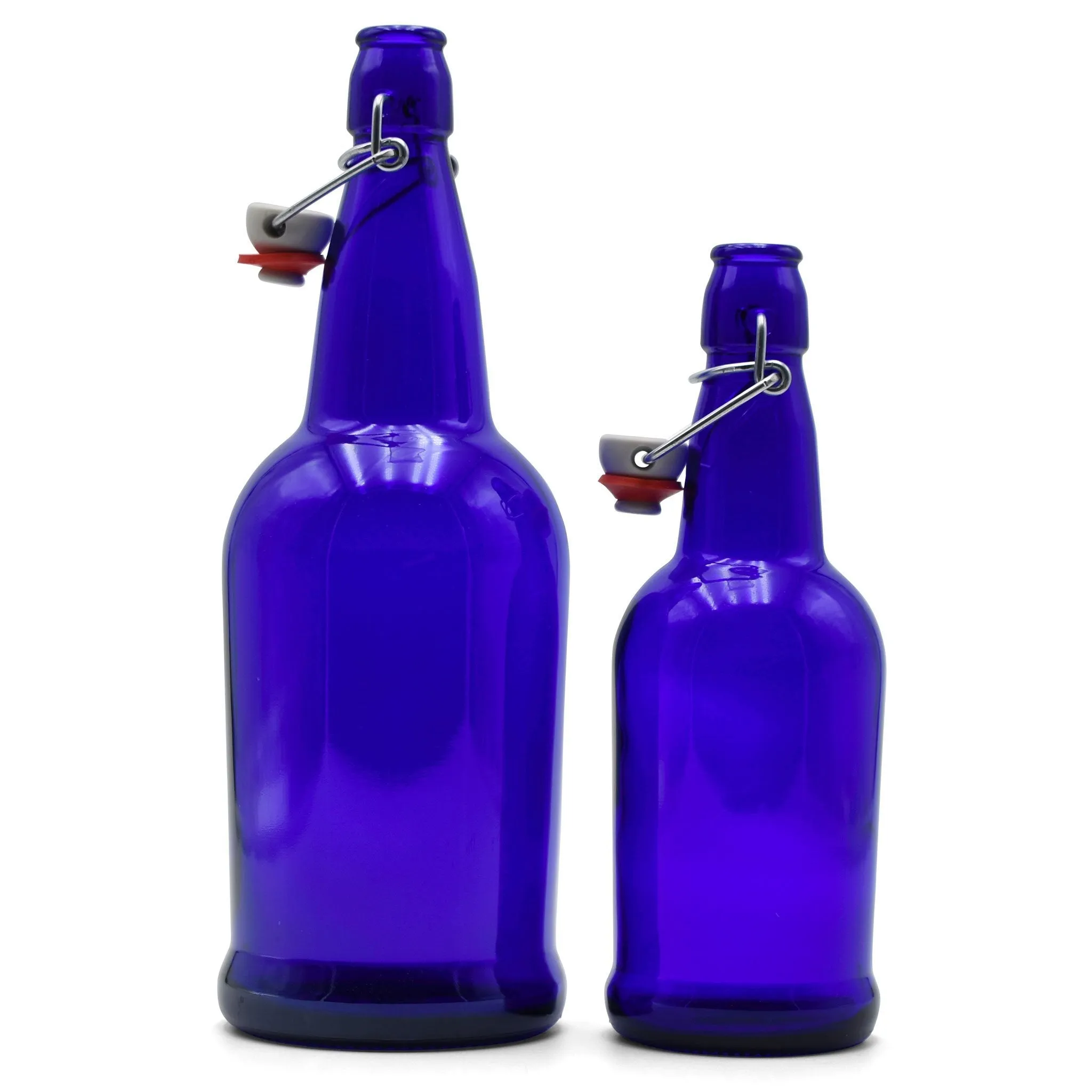 Cobalt EZ Cap Bottles w/ Swing Tops - 16 oz