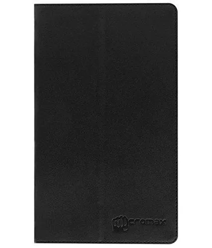 Colorcase Tab Flip Cover Case for Micromax Canvas Tab P681 - Black