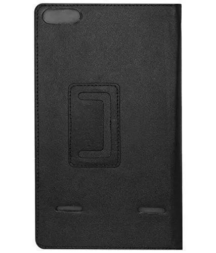 Colorcase Tab Flip Cover Case for Micromax Canvas Tab P681 - Black