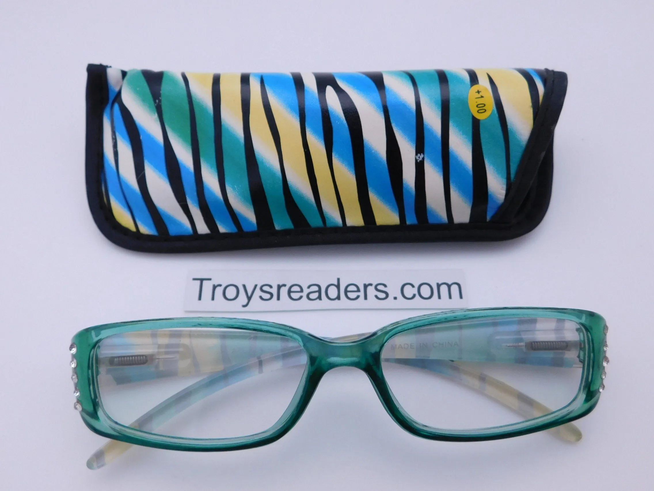 Colorful Animal Print Readers With Case in Four Colors