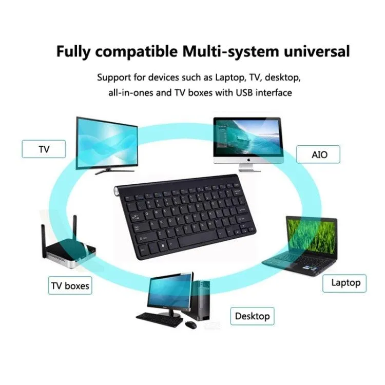 Compact USB Wireless Keyboard and Mouse Set for Laptops and Desktops