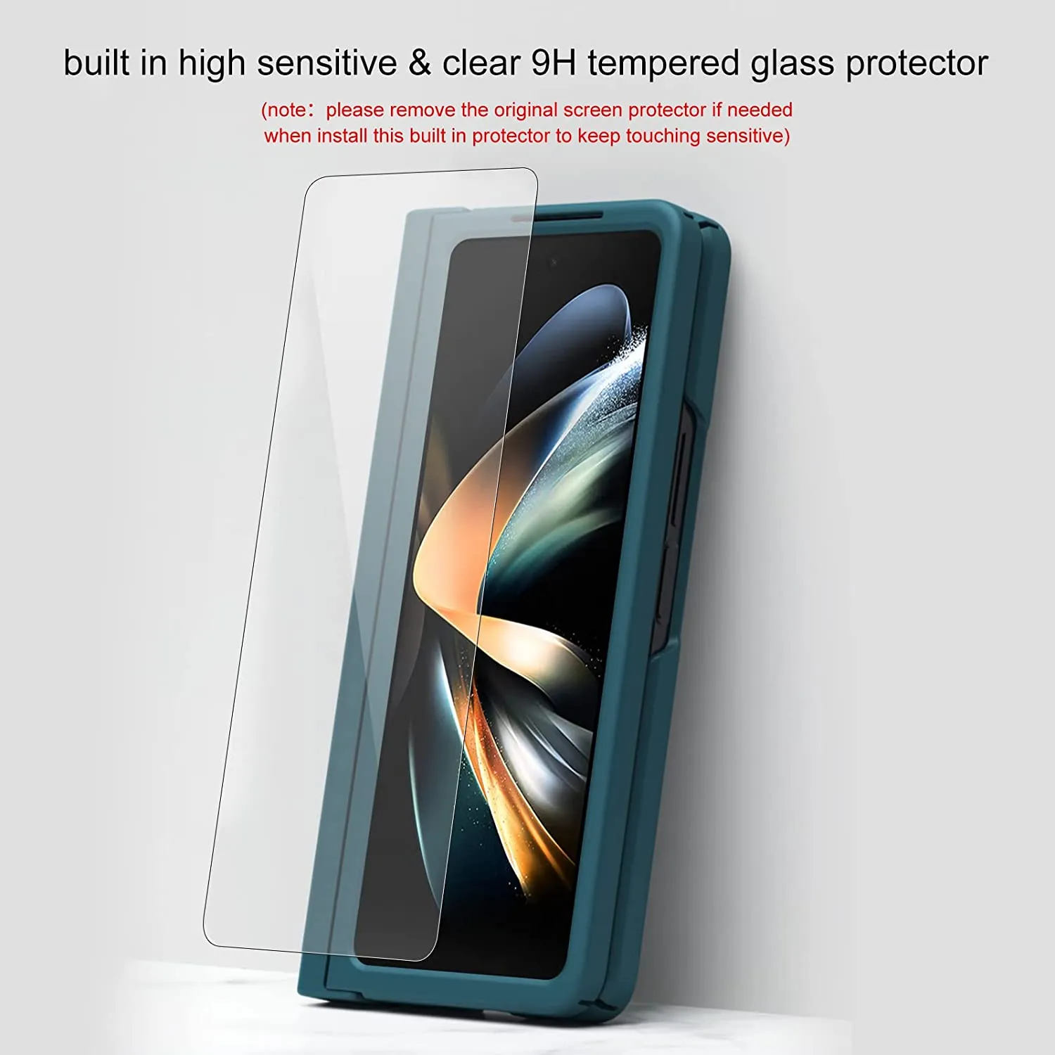 Compatible Samsung Galaxy Z Fold 4 Case Screen Protector Cover 5G Clear