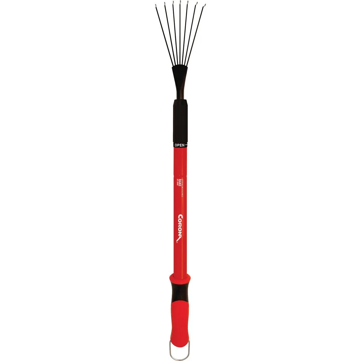 Corona GT 3050 Adjustable Garden Rake with 18 to 36 Extendable Handle Red