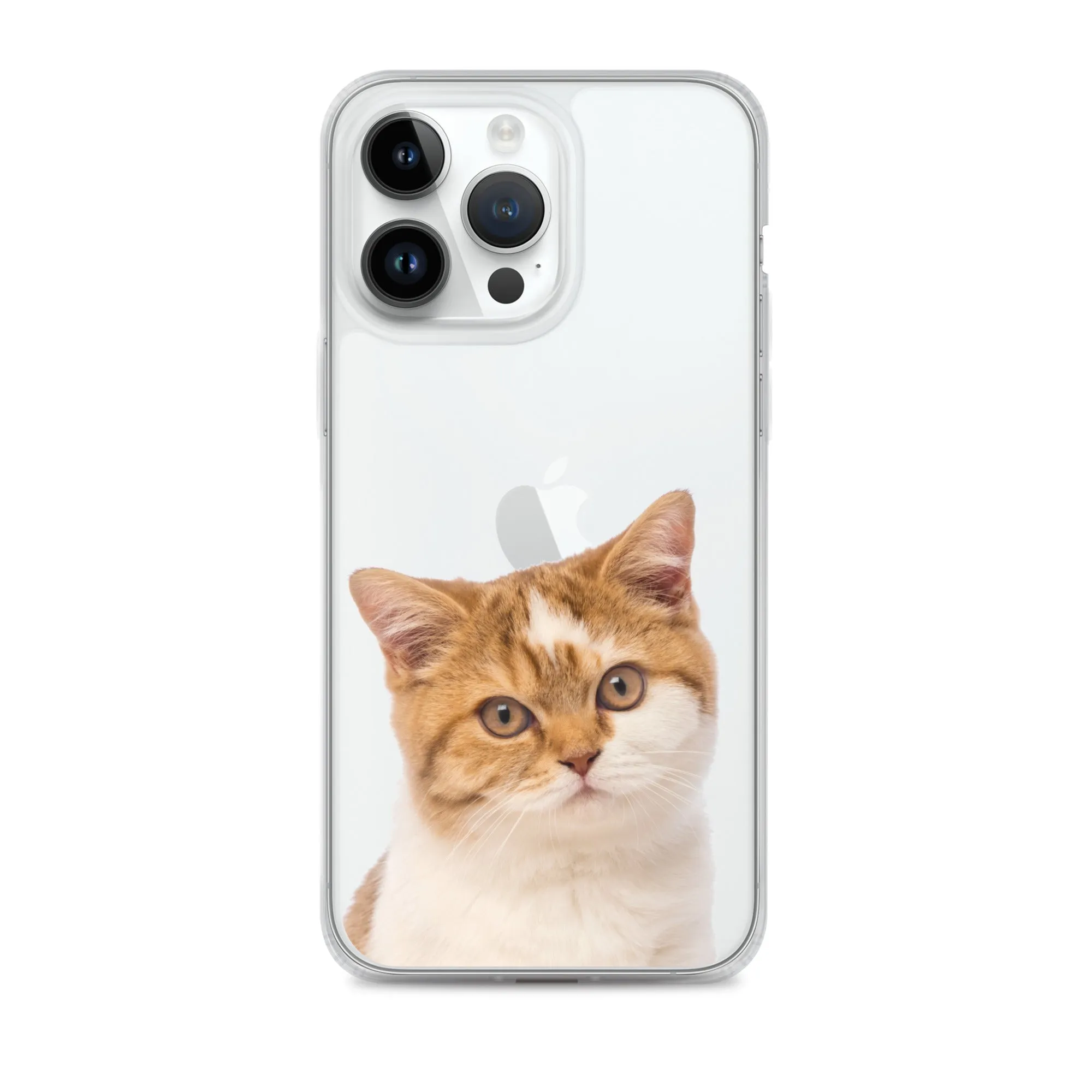 Custom Cat Clear iPhone 14 Pro Max Case, Personalized Photo Pet Gift iPhone 13 12 11 Mini SE XS Max XR X 8 7 Plus Transparent