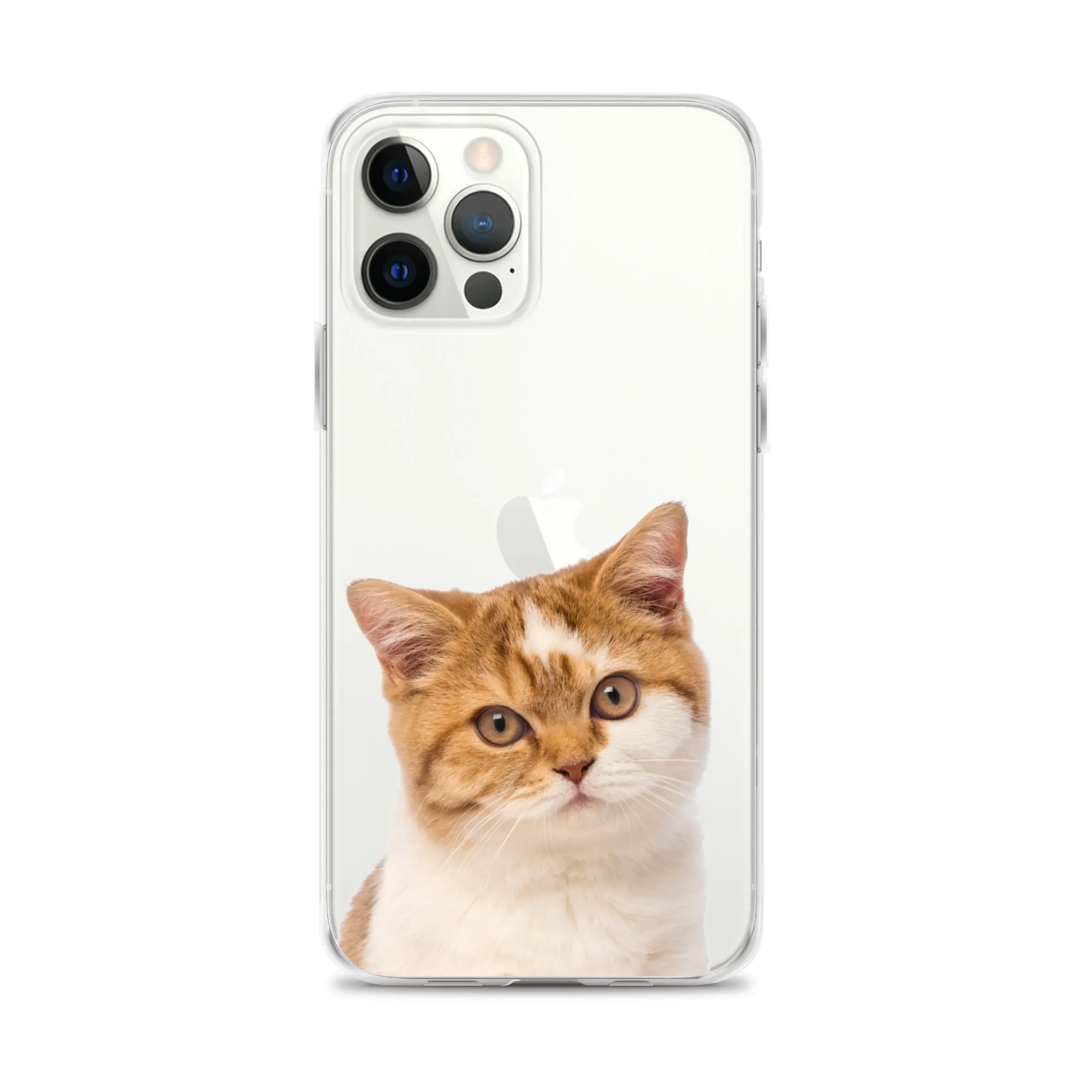 Custom Cat Clear iPhone 14 Pro Max Case, Personalized Photo Pet Gift iPhone 13 12 11 Mini SE XS Max XR X 8 7 Plus Transparent