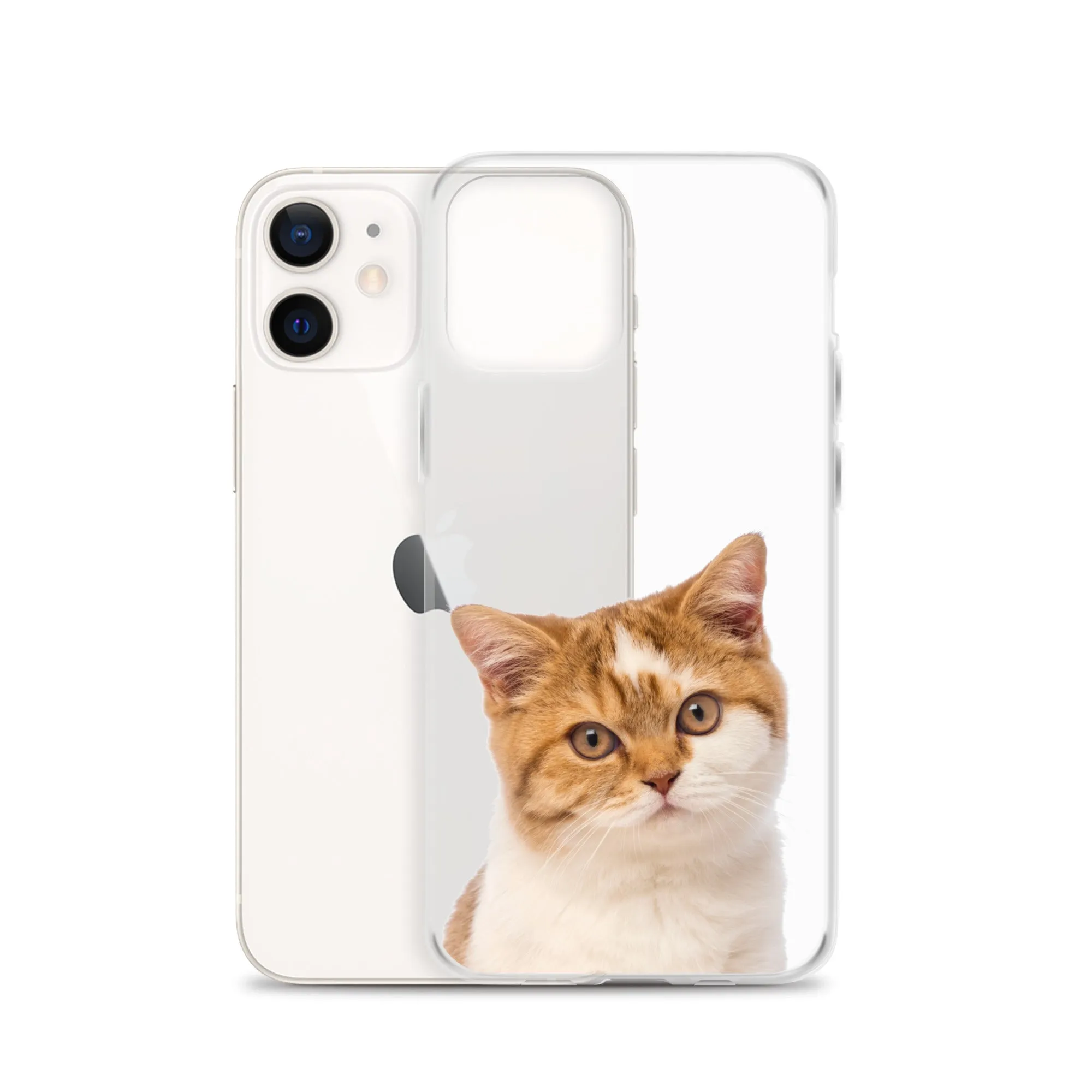 Custom Cat Clear iPhone 14 Pro Max Case, Personalized Photo Pet Gift iPhone 13 12 11 Mini SE XS Max XR X 8 7 Plus Transparent