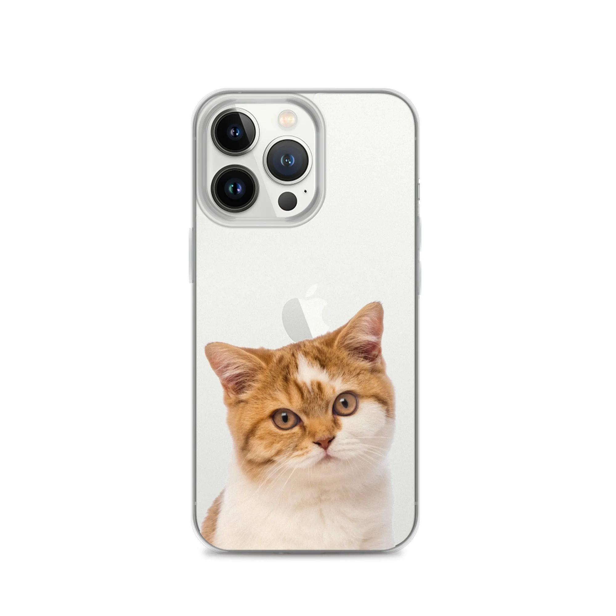 Custom Cat Clear iPhone 14 Pro Max Case, Personalized Photo Pet Gift iPhone 13 12 11 Mini SE XS Max XR X 8 7 Plus Transparent