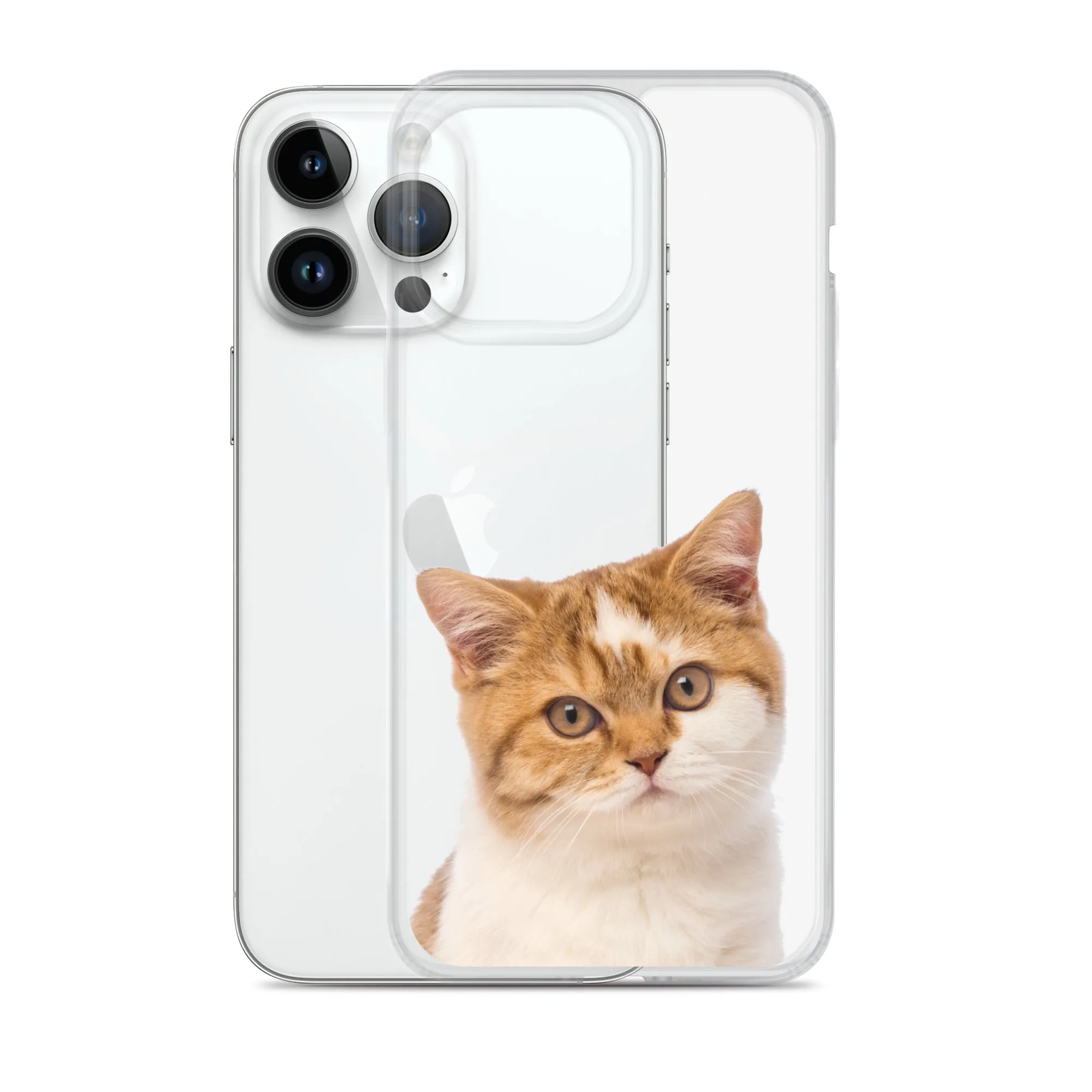 Custom Cat Clear iPhone 14 Pro Max Case, Personalized Photo Pet Gift iPhone 13 12 11 Mini SE XS Max XR X 8 7 Plus Transparent