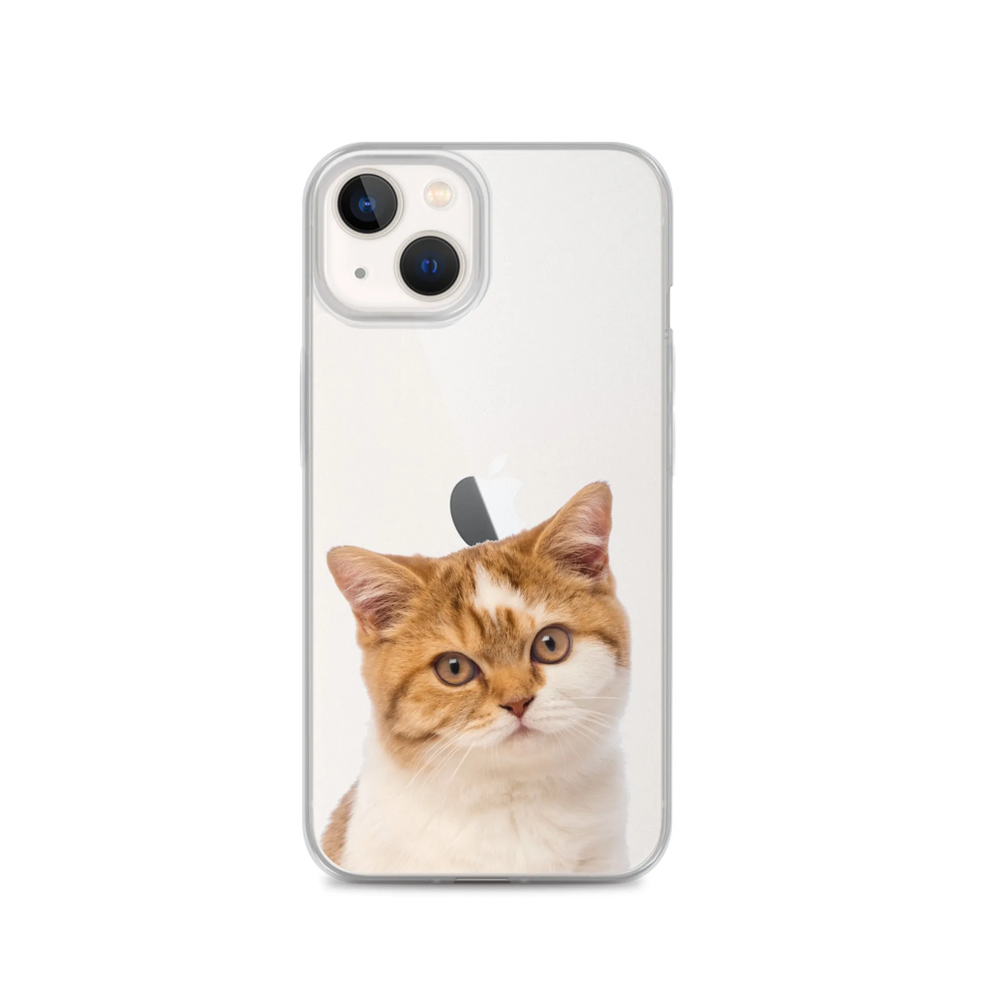 Custom Cat Clear iPhone 14 Pro Max Case, Personalized Photo Pet Gift iPhone 13 12 11 Mini SE XS Max XR X 8 7 Plus Transparent