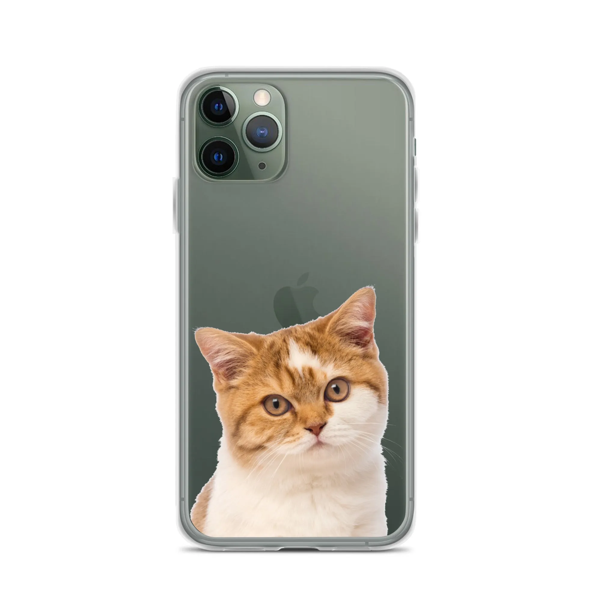 Custom Cat Clear iPhone 14 Pro Max Case, Personalized Photo Pet Gift iPhone 13 12 11 Mini SE XS Max XR X 8 7 Plus Transparent