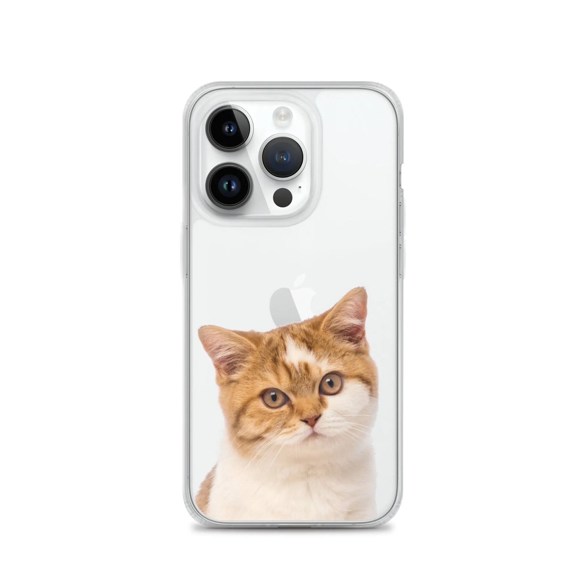 Custom Cat Clear iPhone 14 Pro Max Case, Personalized Photo Pet Gift iPhone 13 12 11 Mini SE XS Max XR X 8 7 Plus Transparent