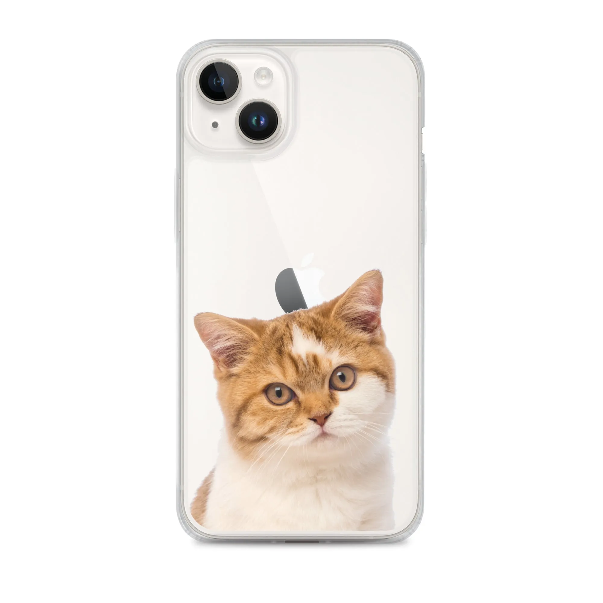 Custom Cat Clear iPhone 14 Pro Max Case, Personalized Photo Pet Gift iPhone 13 12 11 Mini SE XS Max XR X 8 7 Plus Transparent