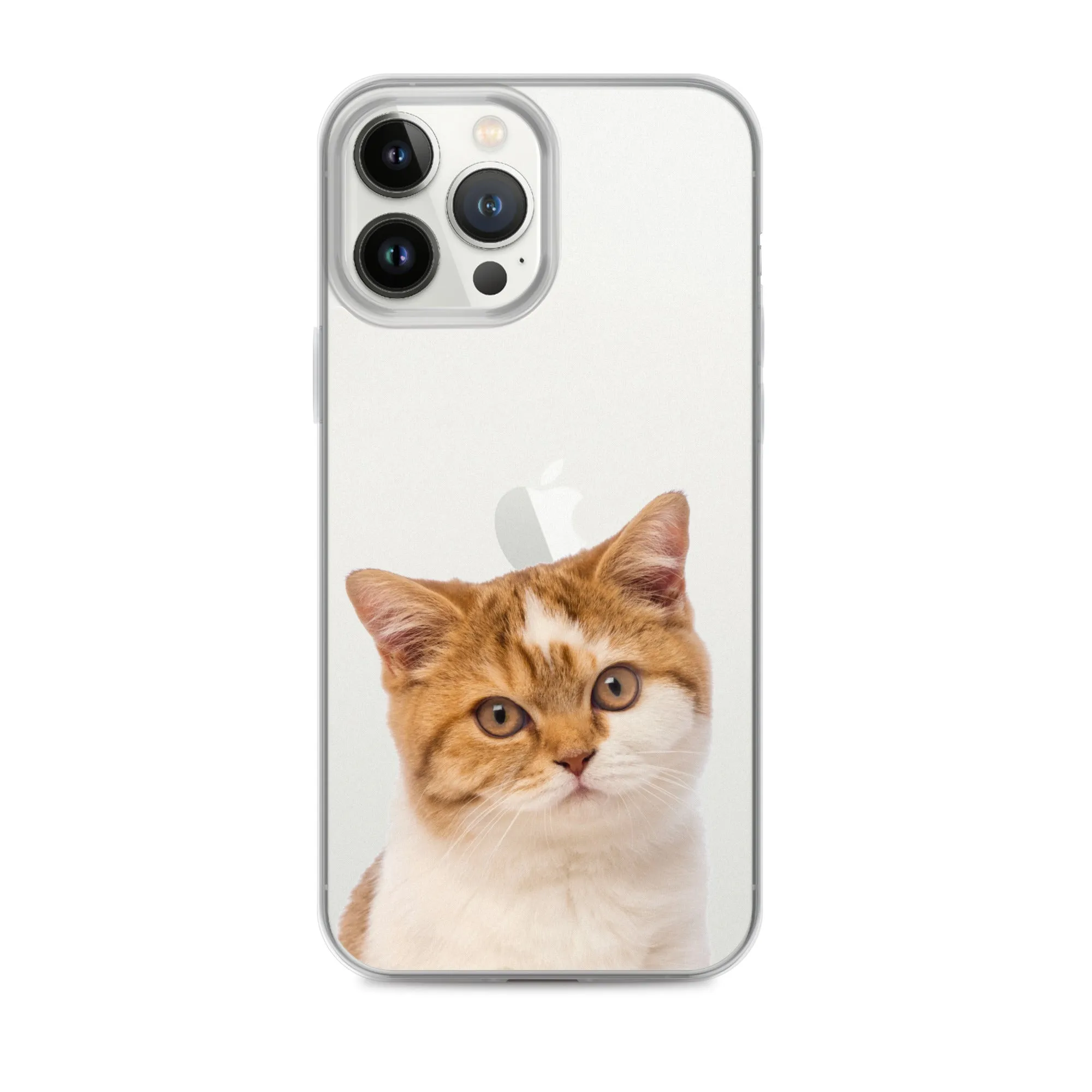 Custom Cat Clear iPhone 14 Pro Max Case, Personalized Photo Pet Gift iPhone 13 12 11 Mini SE XS Max XR X 8 7 Plus Transparent