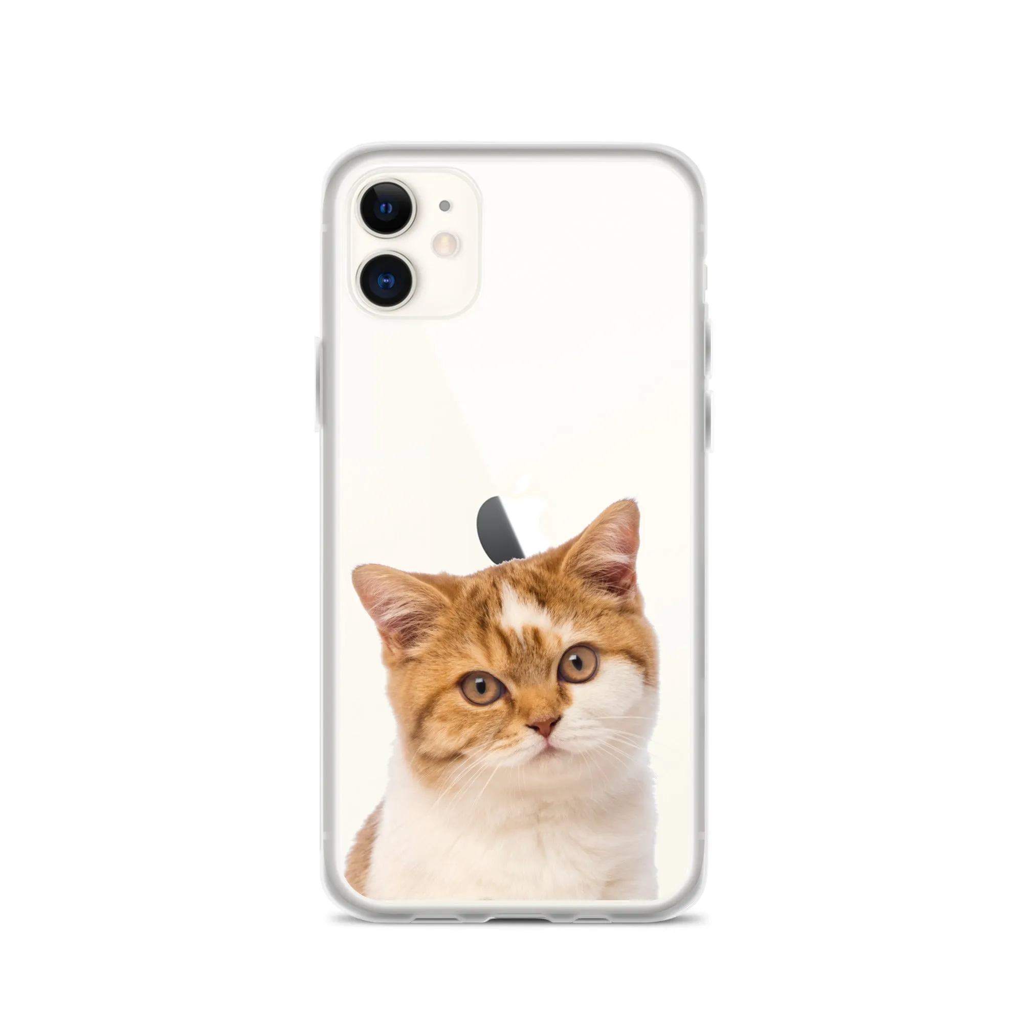 Custom Cat Clear iPhone 14 Pro Max Case, Personalized Photo Pet Gift iPhone 13 12 11 Mini SE XS Max XR X 8 7 Plus Transparent