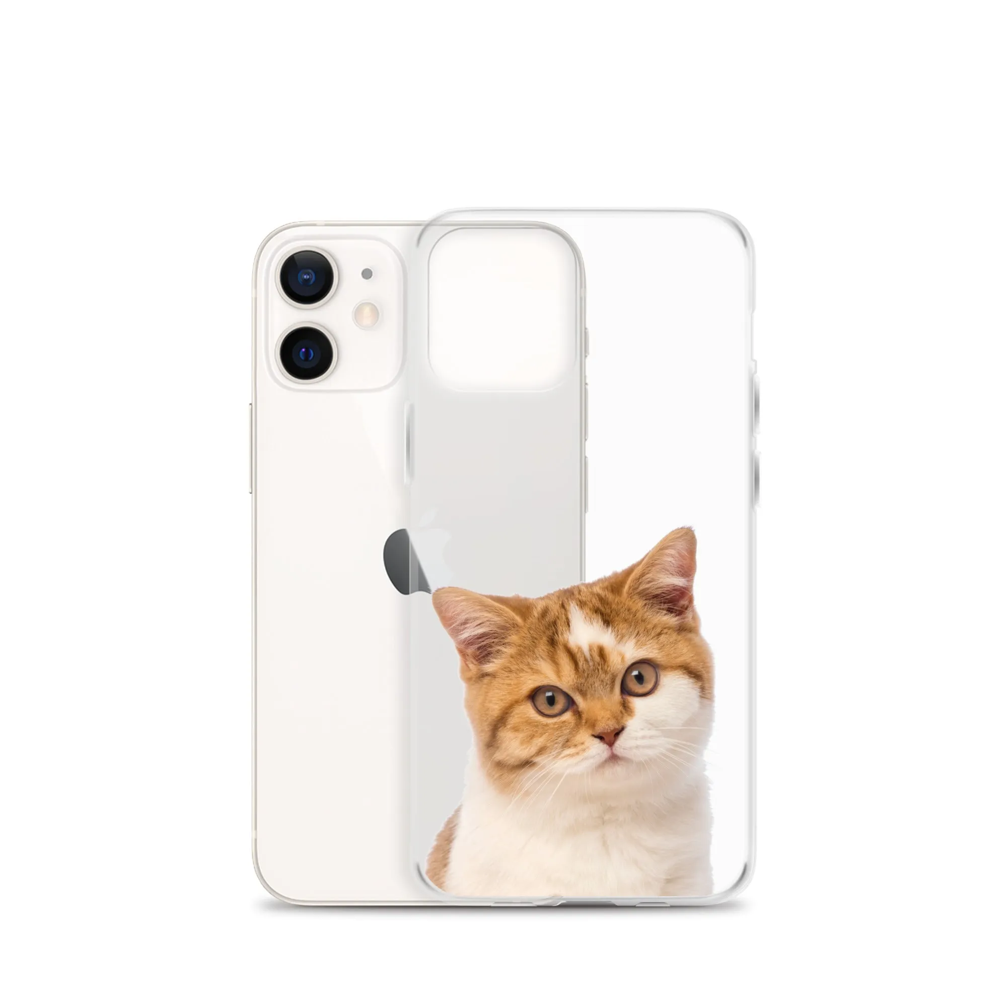 Custom Cat Clear iPhone 14 Pro Max Case, Personalized Photo Pet Gift iPhone 13 12 11 Mini SE XS Max XR X 8 7 Plus Transparent