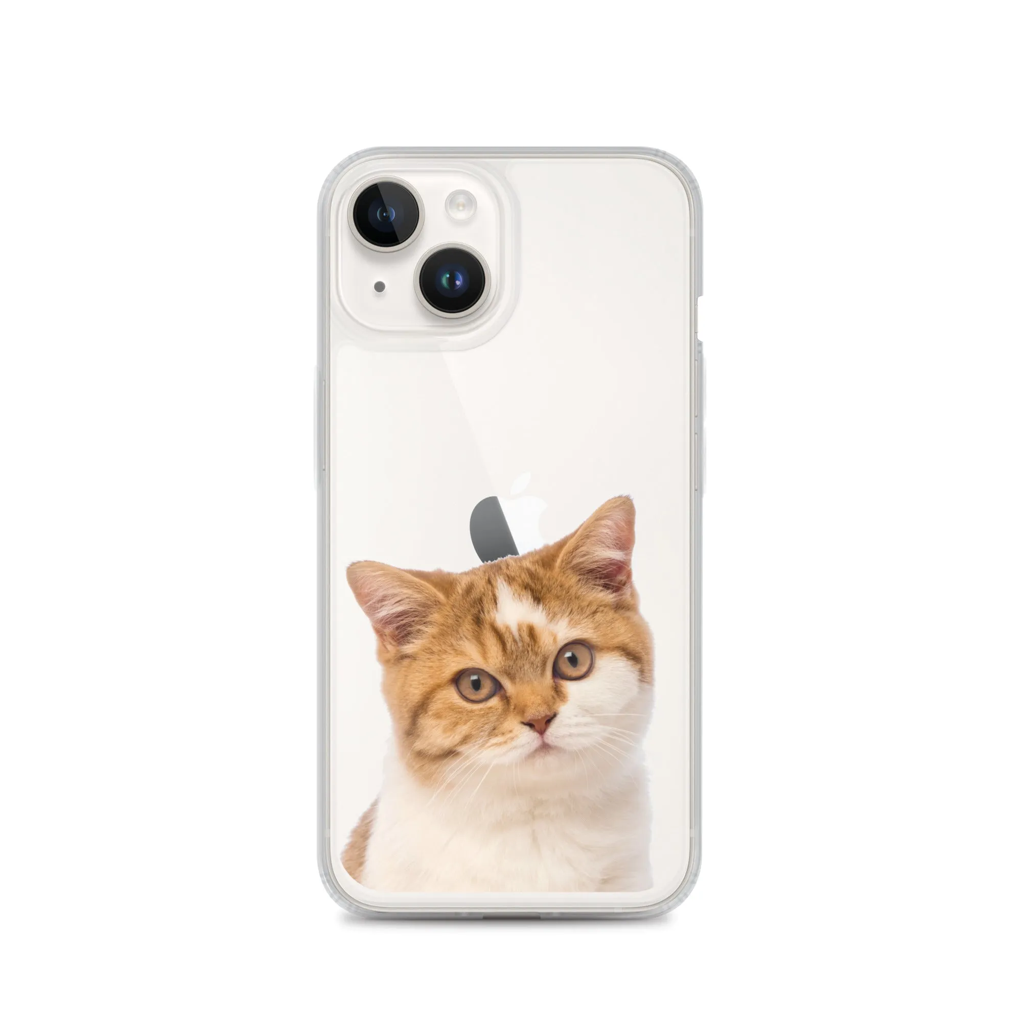 Custom Cat Clear iPhone 14 Pro Max Case, Personalized Photo Pet Gift iPhone 13 12 11 Mini SE XS Max XR X 8 7 Plus Transparent